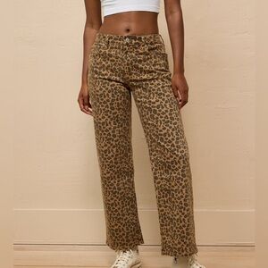 AE Stretch Leopard High Waisted Stovepipe Ankle Pant